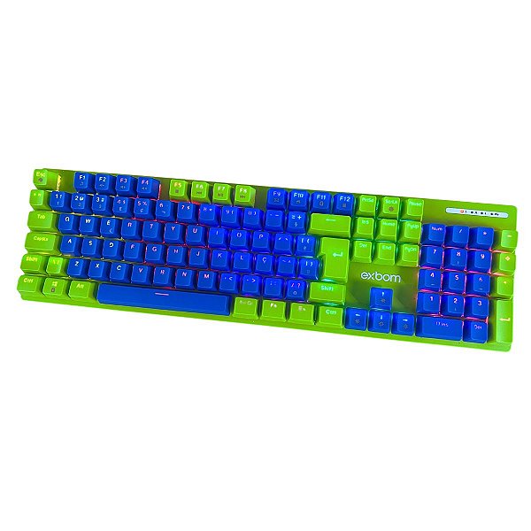 Teclado Gamer Mecânico RGB ABNT2 Red Switch Exbom BK-G502 Anti Ghosting
