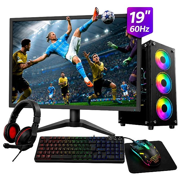 PC Gamer Completo I7 3ª Geração GPU RX580 SSD 512GB 16GB RAM TPM 2.0 Windows 11