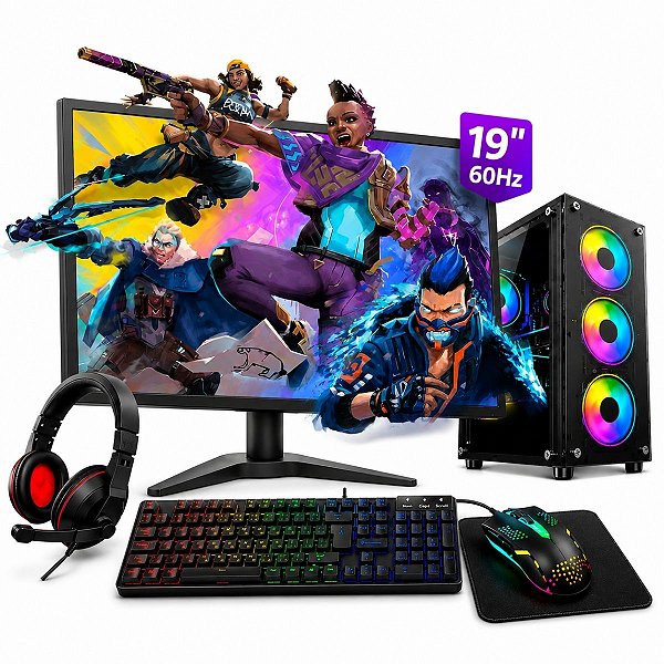 PC Gamer Completo I5 3ª Geração GPU RX580 SSD 512GB 16GB RAM TPM 2.0 Windows 11