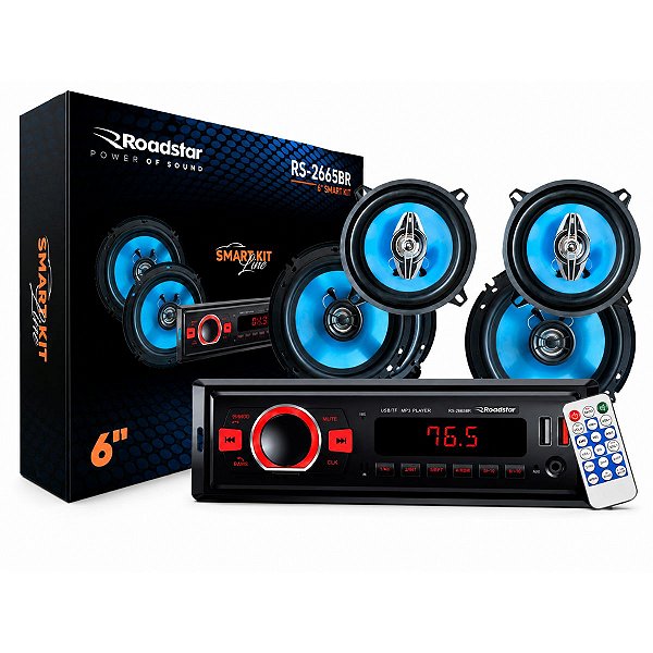Kit Auto Rádio 1 Par Alto Falante 6.5" 1 Par Alto Falante 5"