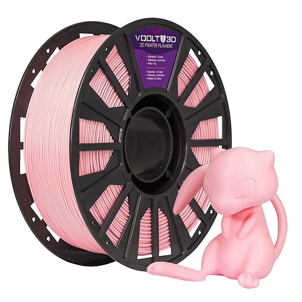 Filamento PLA Rosa Bebê Velvet High Speed Premium - 1Kg
