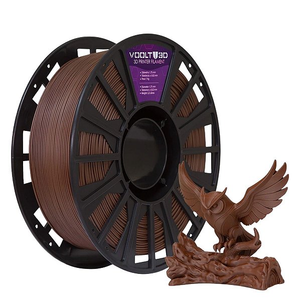 Filamento PLA Marrom Velvet High Speed Premium - 1Kg
