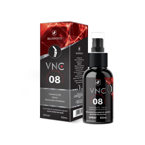 VNC 08 VITAMINA D3 • CÁLCIO • METILSULFONILMETANO (MSM)