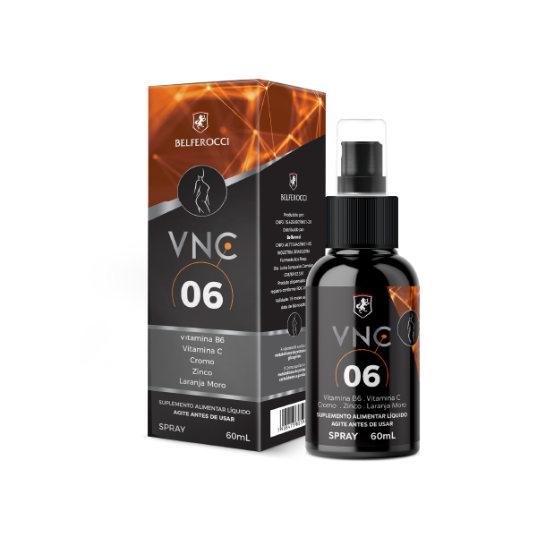 VNC 06 EXTRATO DE LARANJA MORO • VITAMINA B6 • VITAMINA C • CROMO • ZINCO
