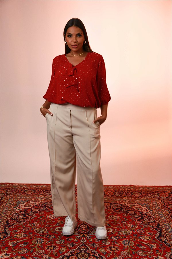 BLUSA LUREX COM LAÇO 5005