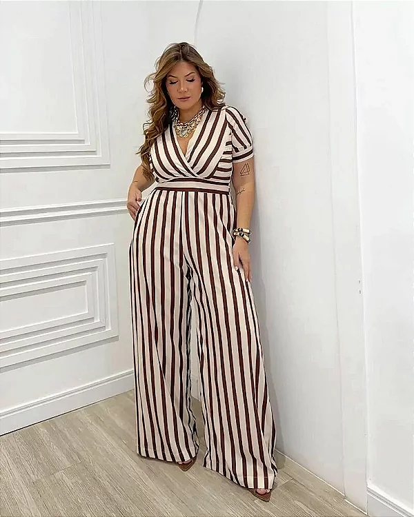 Macacão em listras 2502