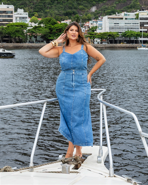 Saia midi Denim light 260116