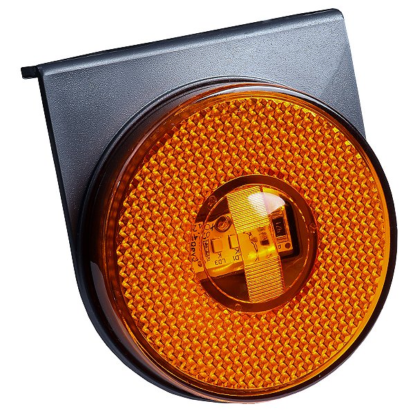 Lanterna Lateral LED ⌀85mm Saída Fios com Suporte