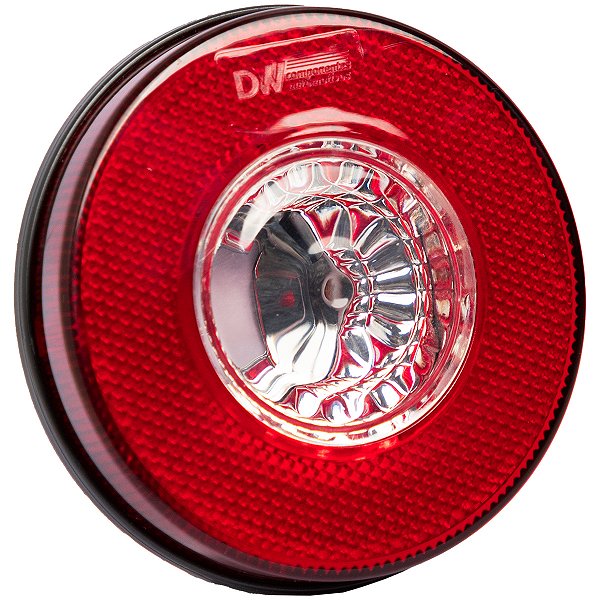 Lanterna Traseira Metalizada ⌀125mm sem Soquete / Luz de Ré