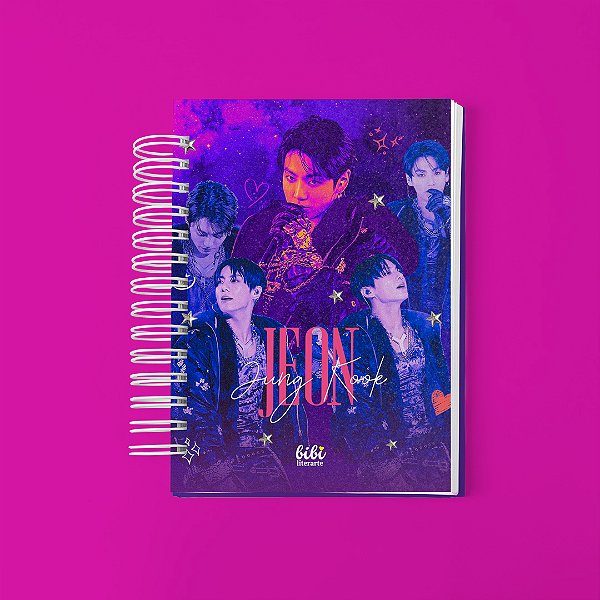 Caderno Capa Dura Jeon Jung Kook BTS A5 (15x21cm) | 96 Folhas | K-pop ARMY