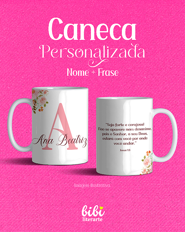 Caneca Personalizada Nome + Frase
