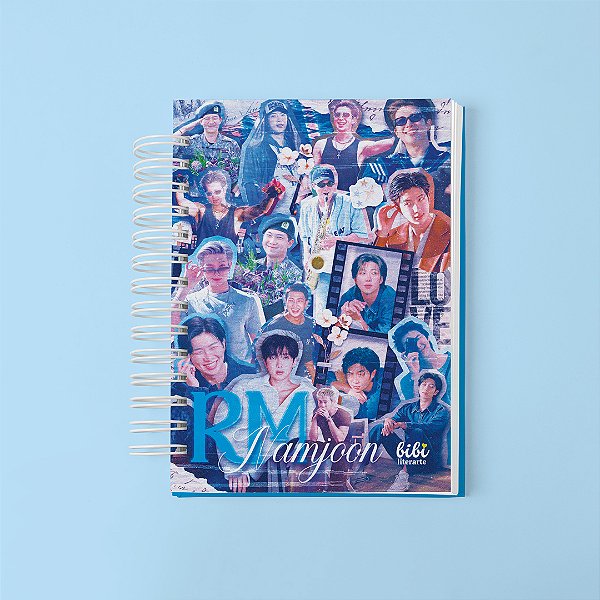 Caderno Capa Dura RM Kim Namjoon BTS A5 (15x21cm) | 96 Folhas | K-pop ARMY