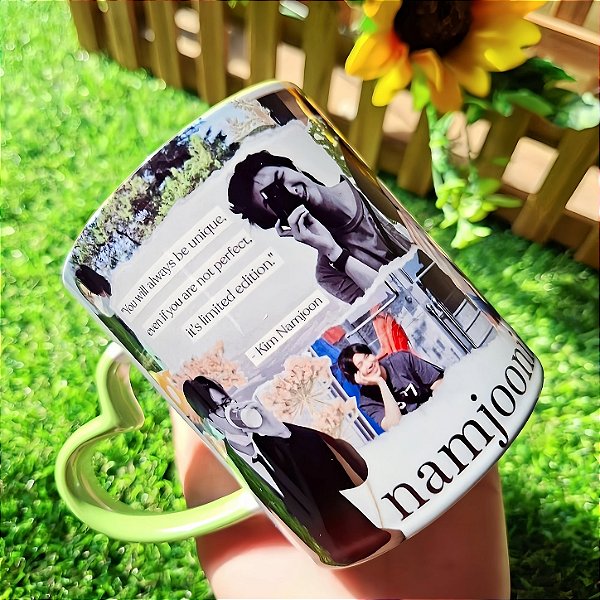 Caneca RM Namjooning BTS 325ml em Porcelana | K-pop ARMY | Presente para Fãs