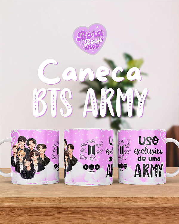 Caneca BTS Personalizada Uso Exclusivo de uma Army Lembrancinha Kpop Porcelana Army Presente