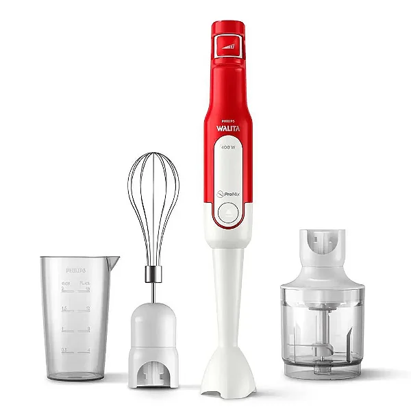 Mixer Philips Walita Ri2622 3 Em 1  Vermelho e Branco - 110v