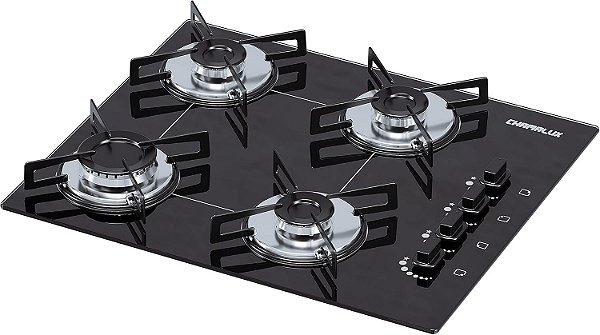 Cooktop 4 bocas Chamalux ultra chama Preto