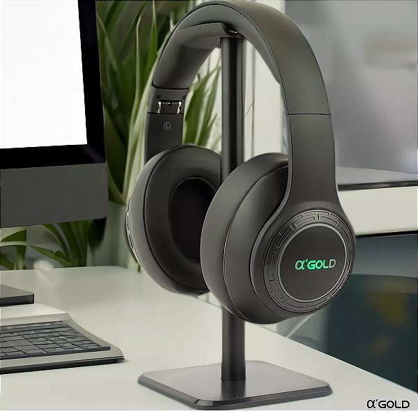 Fone de Ouvido Headphone LED A'gold Bluetooth 5.3