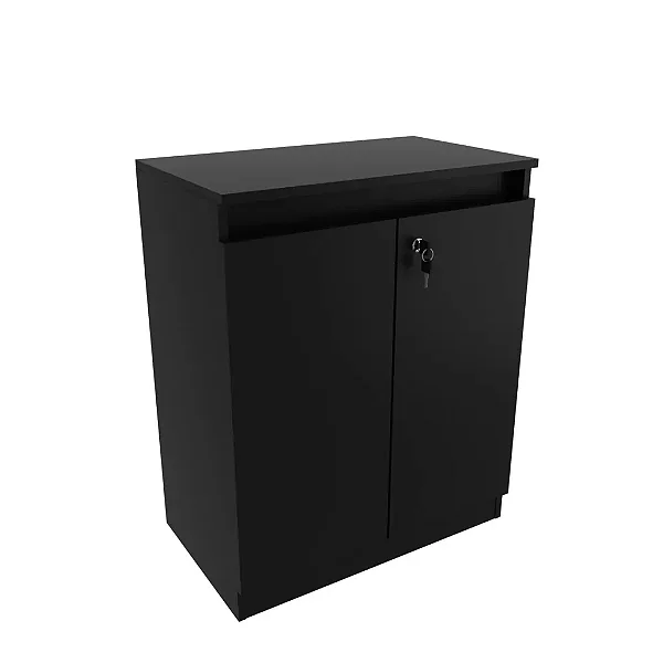 Armário 2 Portas Com Chave Tecnomobili Preto
