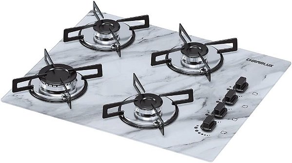 Cooktop 4 Bocas Chamalux Ultra Chama Mármore Branco