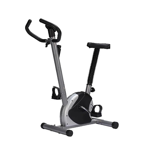 Bicicleta Ergométrica Vertical Residencial Cinza e Preto
