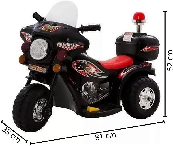 Moto Elétrica Infantil BW002 Importway Preto