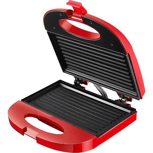 Grill e Sanduicheira Lenoxx Easy Vermelha - 110v
