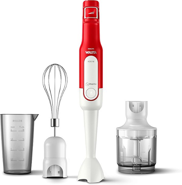 Mixer Pro Philips Walita RI2622 3 em 1 Vermelho e Branco - 220v