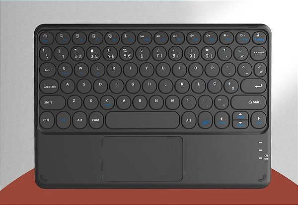 Teclado com Trackpad para Tablet e iPad Preto