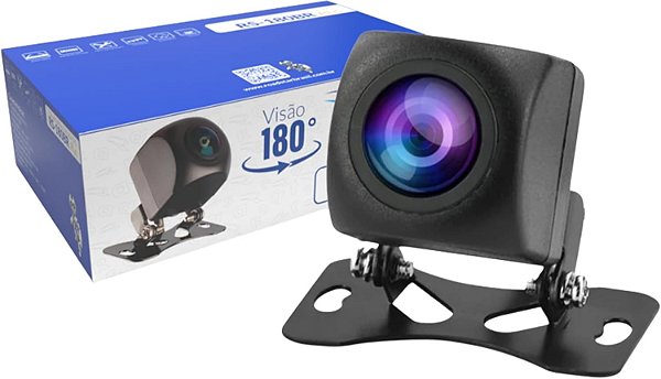 Câmera de Ré ou Frontal Roadstar RS180BR Plus 180° CMOS IP67/IP68 Linhas de Estacionamento Ajustáveis Visão Ampla