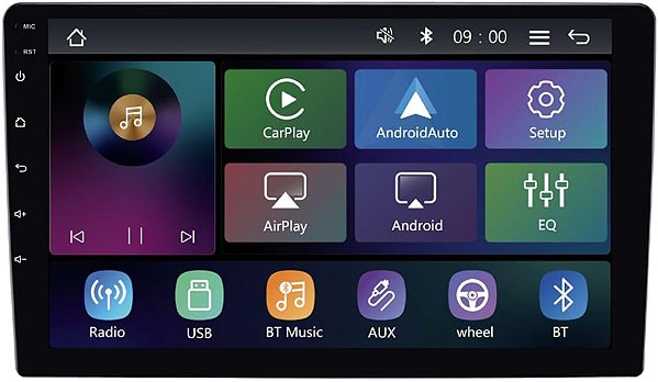 Central Multimídia MP5 Roadstar RS-7200BR Pro Line – Tela 7” IPS, CarPlay Sem Fio, Android Auto, Bluetooth, USB e Rádio FM