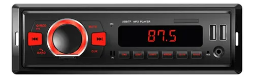 Rádio Roadstar RS2605BR Bluetooth USB FM Controle Remoto, Iluminação RGB, Entrada Auxiliar e microSD