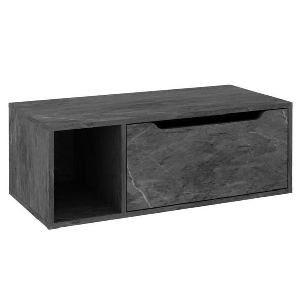 Gabinete Banheiro 80cm Tecno Mobili Bn3644 Mármore Lunar