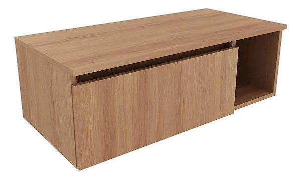 Armário Para Banheiro 1 Porta Amêndoa Bn3601 - Tecno Cor Da Pia Marrom Cor Do Móvel Marrom