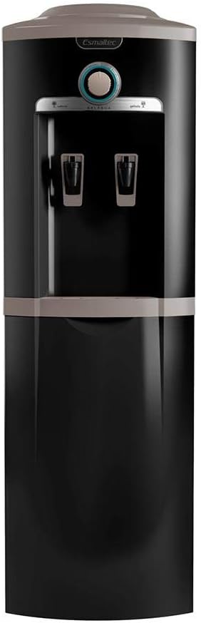 Bebedouro Gelágua Esmaltec EGC35B Coluna Natural e Gelada (Preto/Inox, 220V)