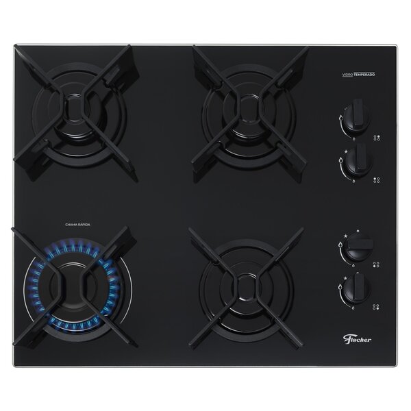 COOKTOP A GÁS FISCHER 4 BOCAS FIT LINE TREMPE IRON