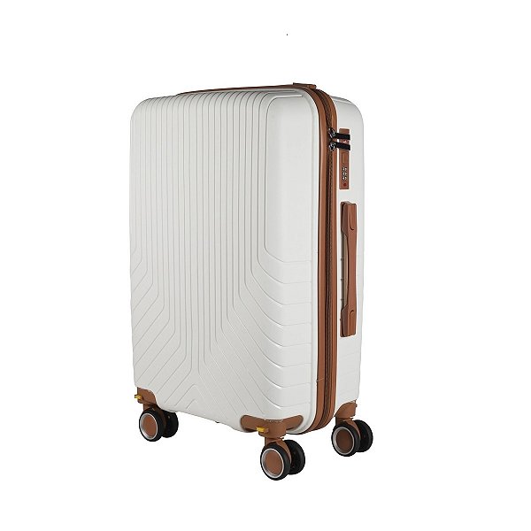 Mala De Viagem De Bordo Polipropileno 10kg Rodas 360° Com Cadeado Embutido Preta