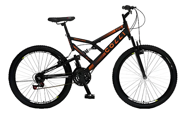 BICICLETA COLLI GPS A.26 AERO TAM 19 - PRETO COM LARANJA