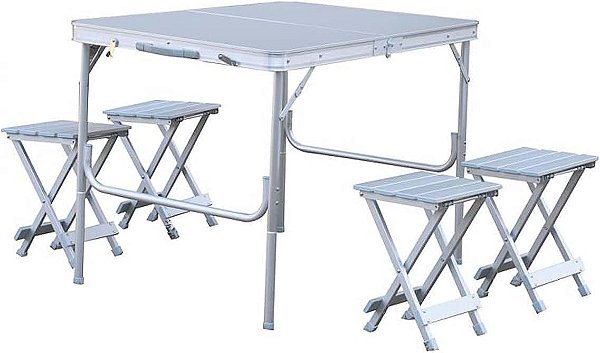 Conjunto de Mesa e Banquetas Maleta Dobrável Royal Nautika