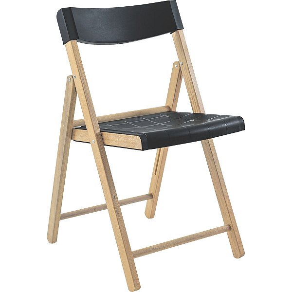 Cadeira Dobrável De Madeira Potenza Tramontina - Preto
