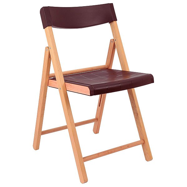 Cadeira de Madeira Dobrável Tramontina Potenza - Marrom