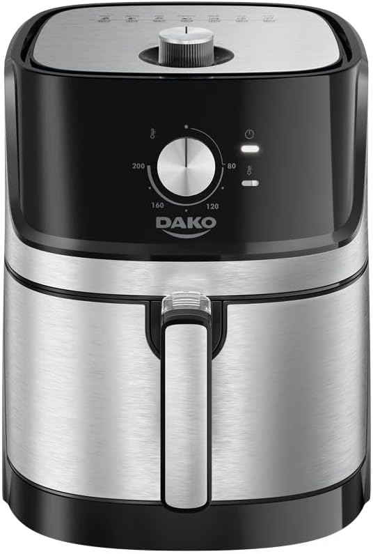Air Fryer 5 Litros Inox com Painel Analógico Dako