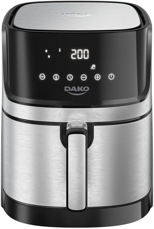 Air Fryer 5 Litros Inox com Painel Digital Dako