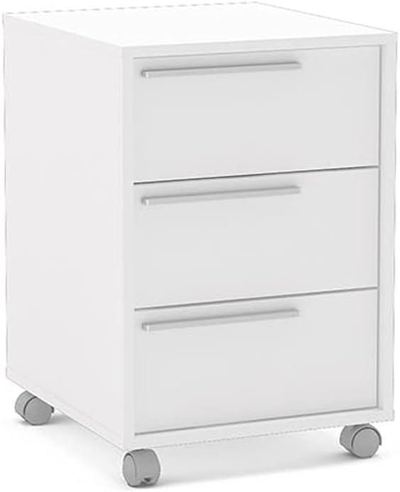 Gaveteiro com Rodízios Maia 3 Gavetas Branco - Politorno