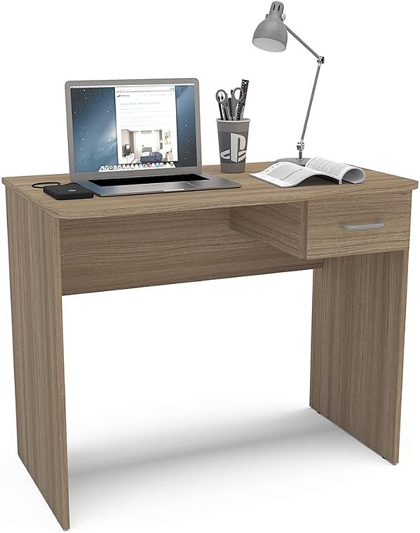 Mesa Escrivaninha Arapeí 1 Gaveta Castanho - Politorno