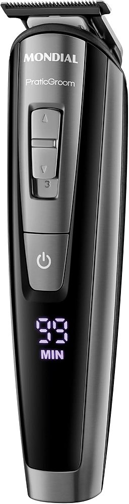 Aparador de Pelos PraticGroom Mondial Preto 6W Bivolt - BG-09