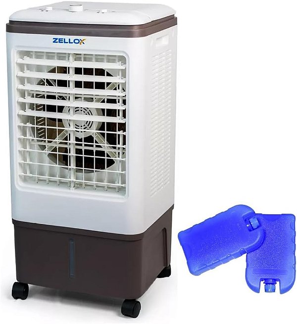 Climatizador de Ar Evaporativo 20 Litros 4 Funções Zellox