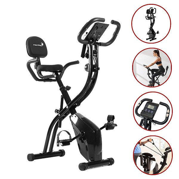 BICICLETA ERGÔMETRICA VERTICAL DOBRÁVEL FLYWHELL 3,5KG IWF010
