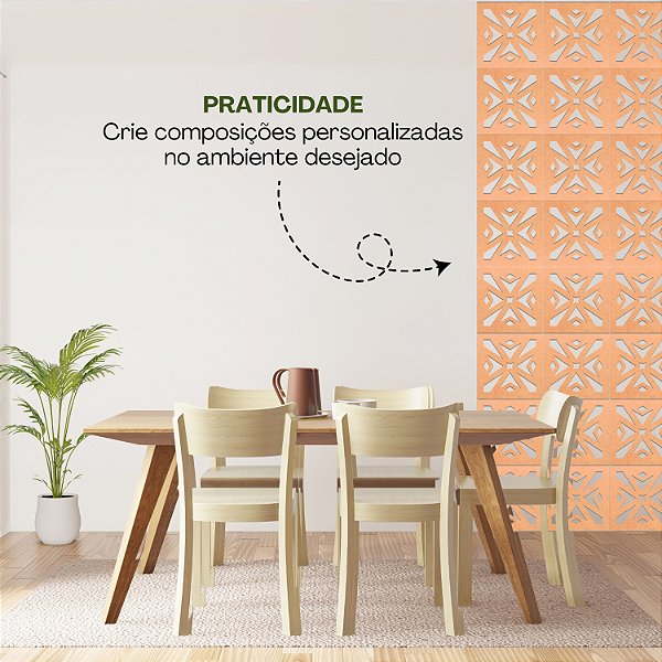 Kit 27 Módulos Placas Decorativas Painel 3d De Parede Crú