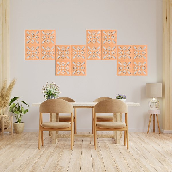 Kit 18 Módulos Placas Decorativas Painel 3d De Parede Crú