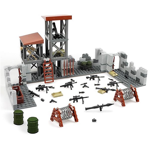 Base do Exército Militar Modelo Blocos de Construção